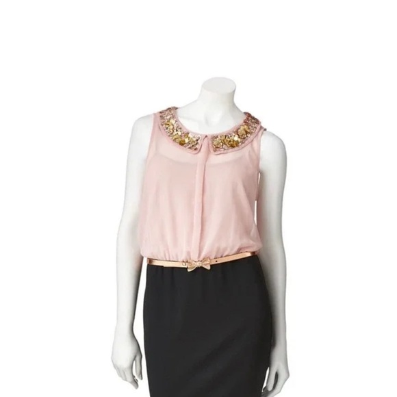 Juniors' Candie's® Sequin Peter Pan Collar Dress Size Medium - Picture 8 of 8